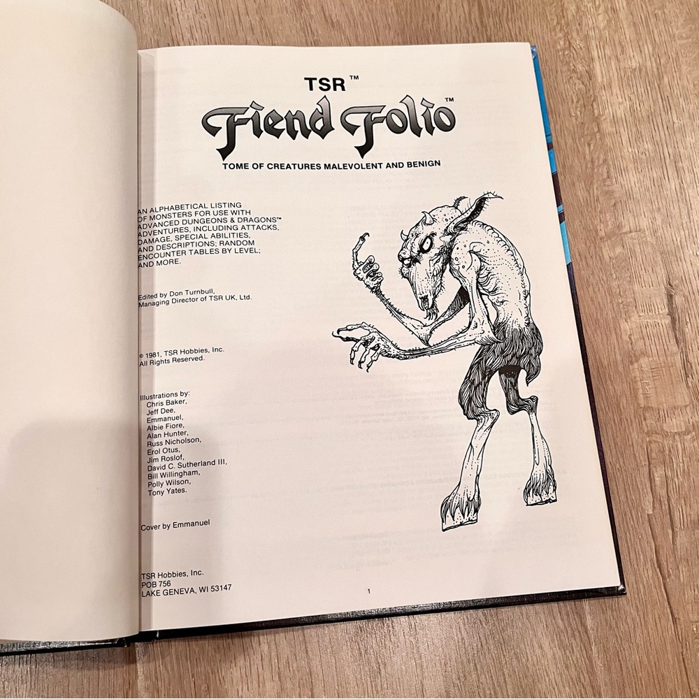 Advanced Dungeons And Dragons AD&D Fiend Folio 1st Edition 1981 TSR Comic Book - Picture 5 of 6